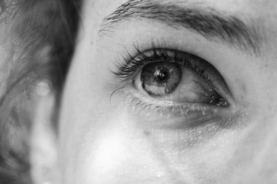 Close-up portrait of woman eye
