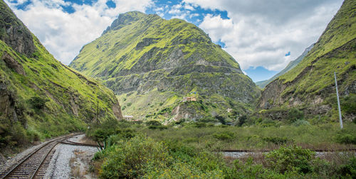 Devil's nose in alausi, ecuador