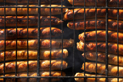 Full frame shot of barbecue grill