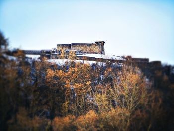 Built structure with trees in background