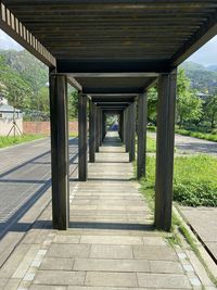 View of empty bridge