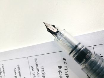 Close-up of text on paper