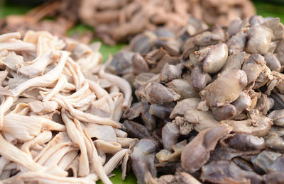 Full frame shot of meat for sale at market