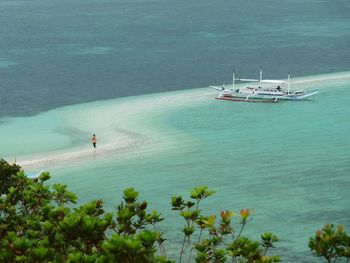 Boats in sea