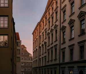 Low angle view of buildings in city