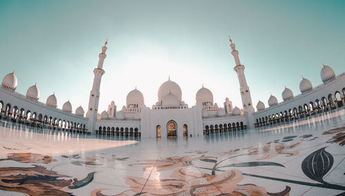 Panoramic view of historic building against sky in city