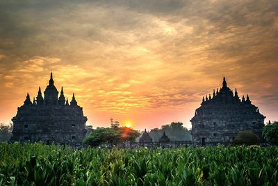 View of pagoda against sky
