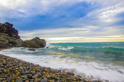 Scenic view of sea against sky