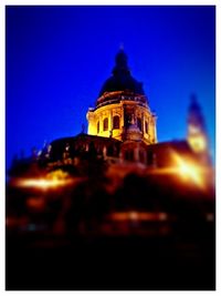 View of built structure against blue sky