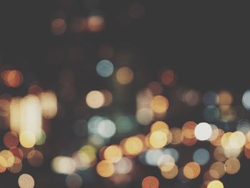 Defocused lights at night
