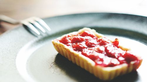 Close-up of cake in plate