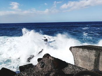 Scenic view of sea against sky