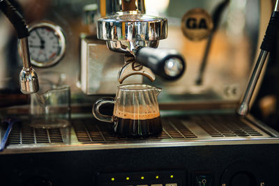 Close-up of coffee on table