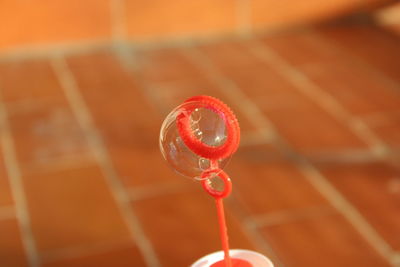 Close-up of wine glass