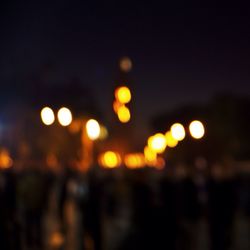 Defocused lights in city at night