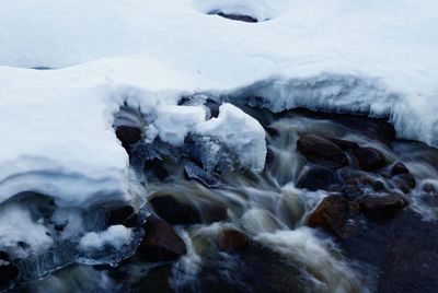 Scenic view of sea during winter