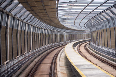 Railroad tracks at station
