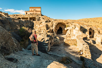 Uplistsikhe prehistoric city inside the rock in georgia