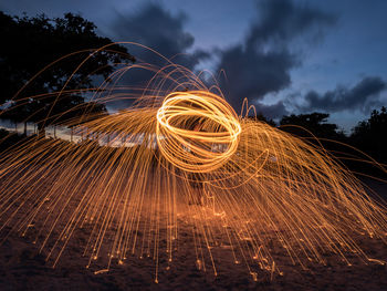 Light trails at night