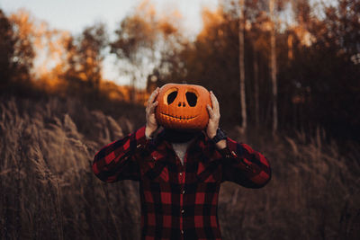 Mr pumpkin / carved halloween head