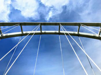 Low angle view of bridge against sky