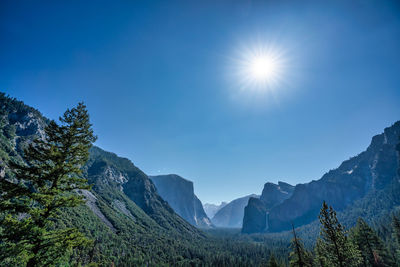 Panoramic view of mountains against sky