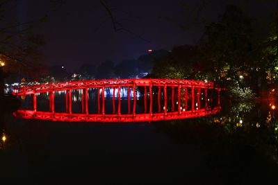 View of trees at night