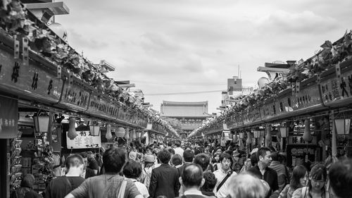 Crowd in city