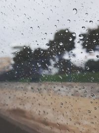 Raindrops on window