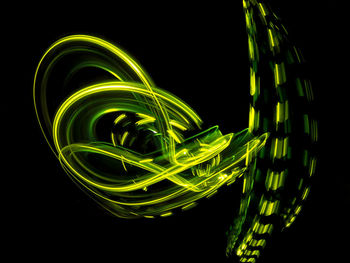 Light trails on black background