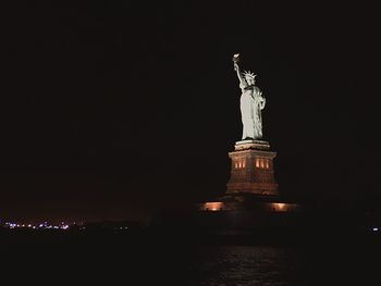 Statue of liberty at night