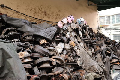 Interior of abandoned bus