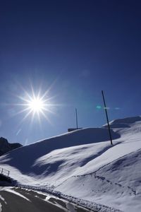 Snow covered mountain against sky