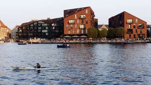 Boats in river