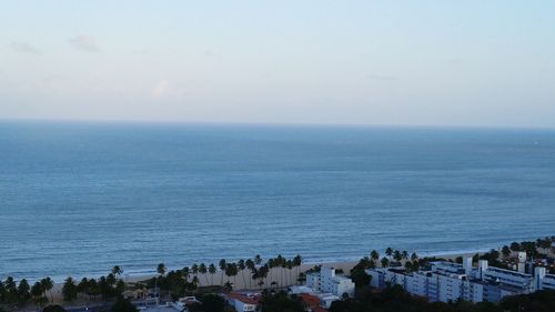 High angle view of sea against sky