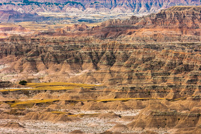 Scenic view of rock formations in desert