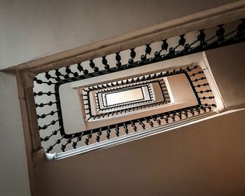 Low angle view of spiral staircase