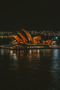 Illuminated city at night