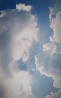 Low angle view of clouds in sky