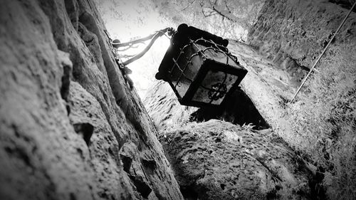 Low angle view of abandoned building