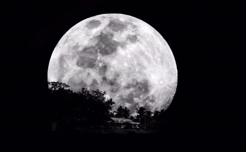View of full moon against sky at night