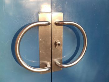 Close-up of metal door