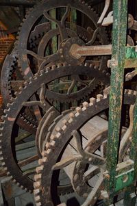 Close-up of rusty machine part