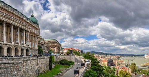 Buda castle palace in budapest, hungary, on a summer day