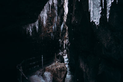 Rock formations in cave