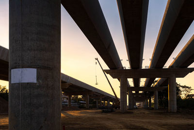 Low angle view of bridge against sky