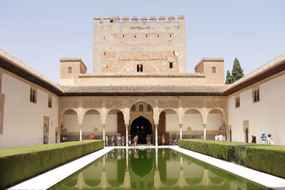 View of historic building against clear sky