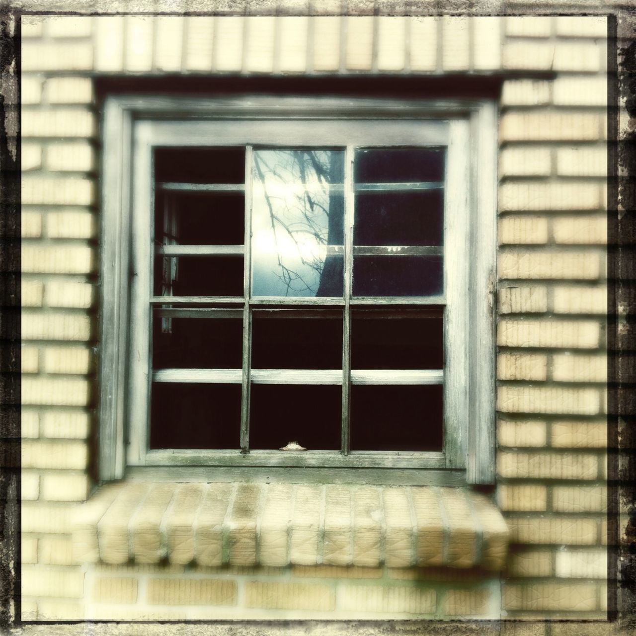 window, building exterior, architecture, built structure, glass - material, transfer print, house, closed, door, auto post production filter, brick wall, building, residential structure, day, reflection, residential building, no people, wall - building feature, old, outdoors