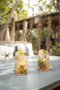 Close-up of drink on table