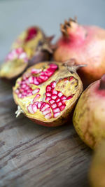 Close-up of fruits on table